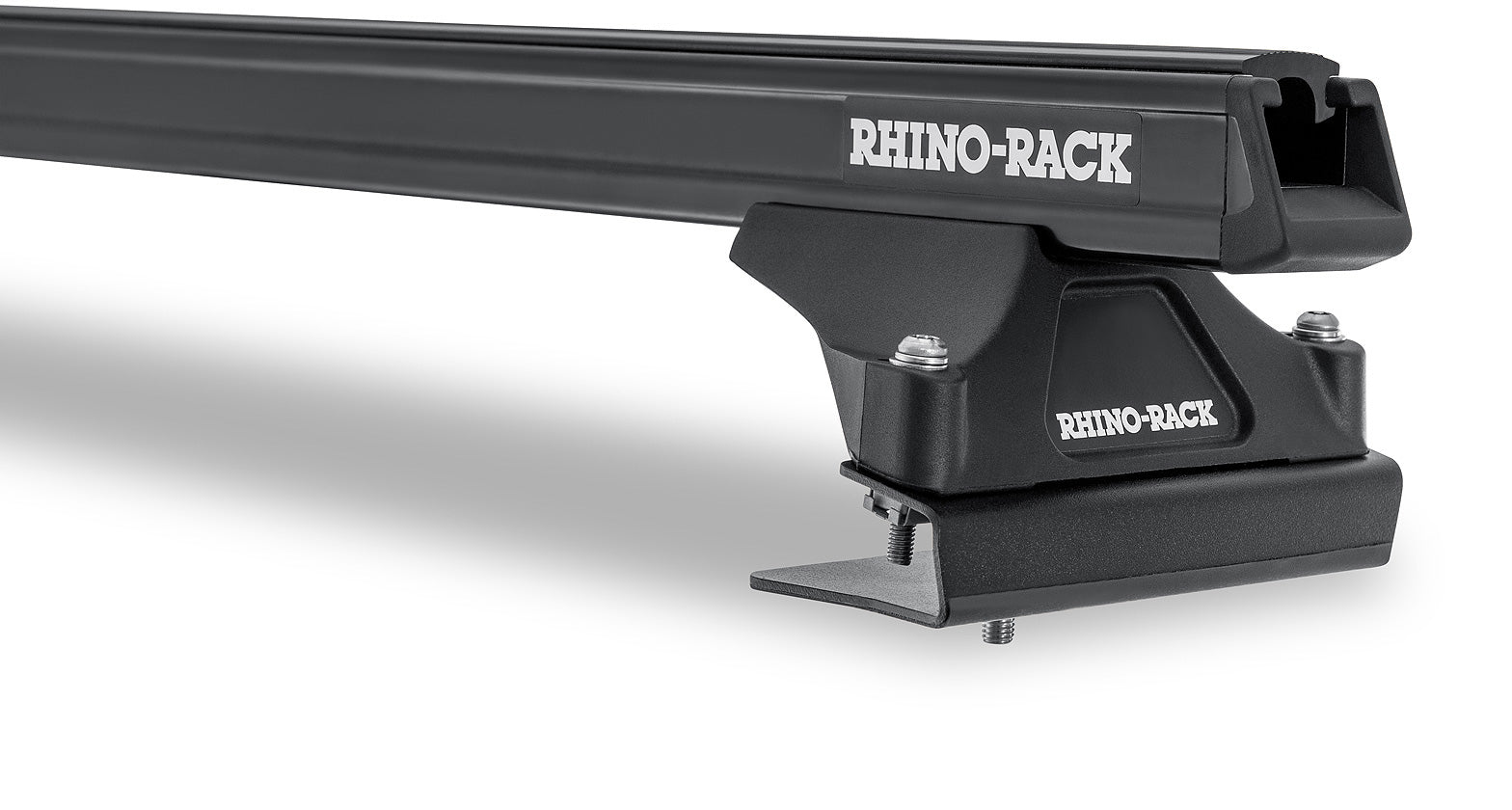 Kit de 4 barres de toit noires Heavy Duty de 1800mm avec pieds pour Ford Transit 2014+ de la marque RHINO-RACK.