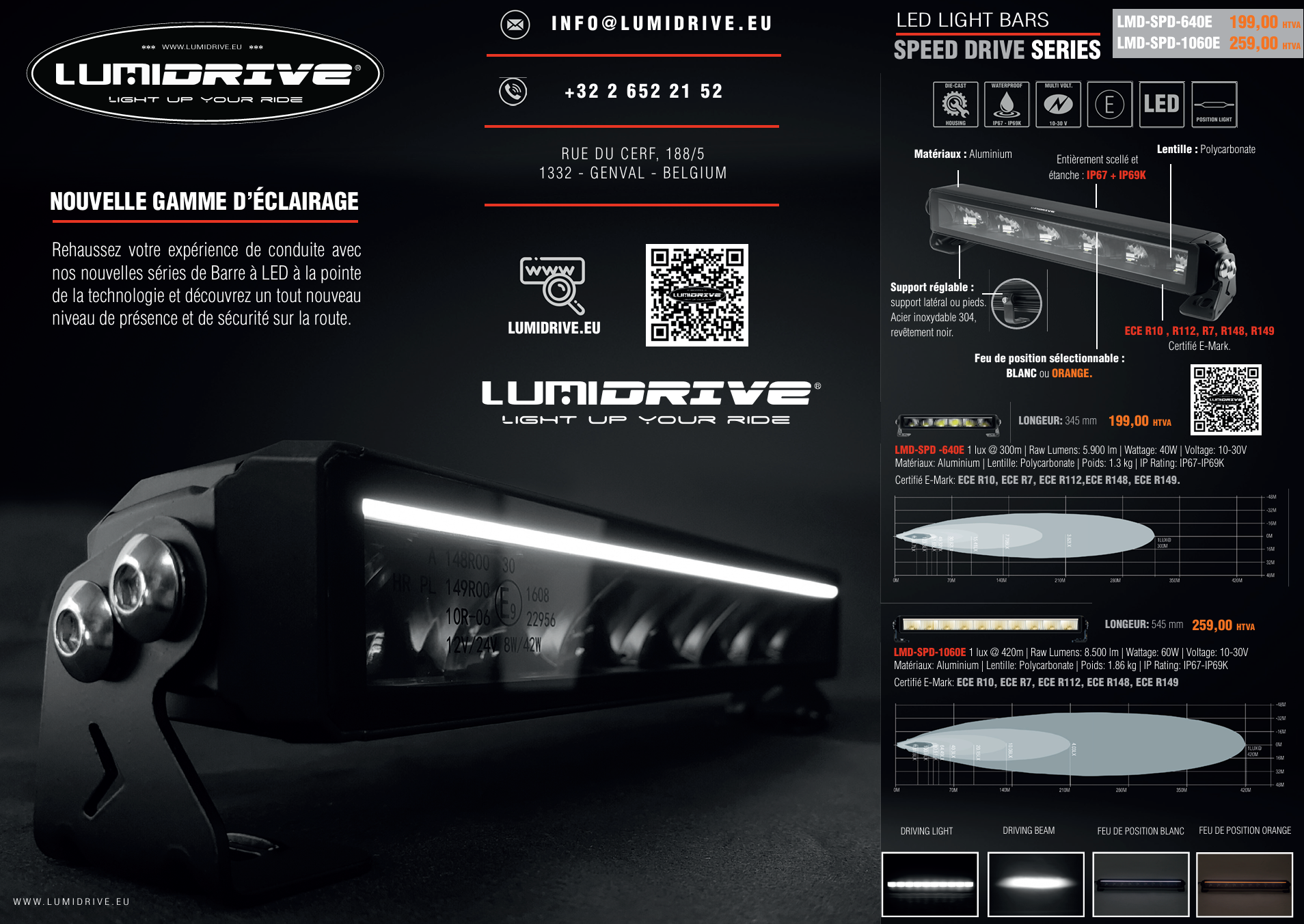 Barre LED Lumidrive SPEED DRIVE 640 - Feux de Position Sélectifs sur Xperts4x4 Accessoires 4x4 Off-Road
