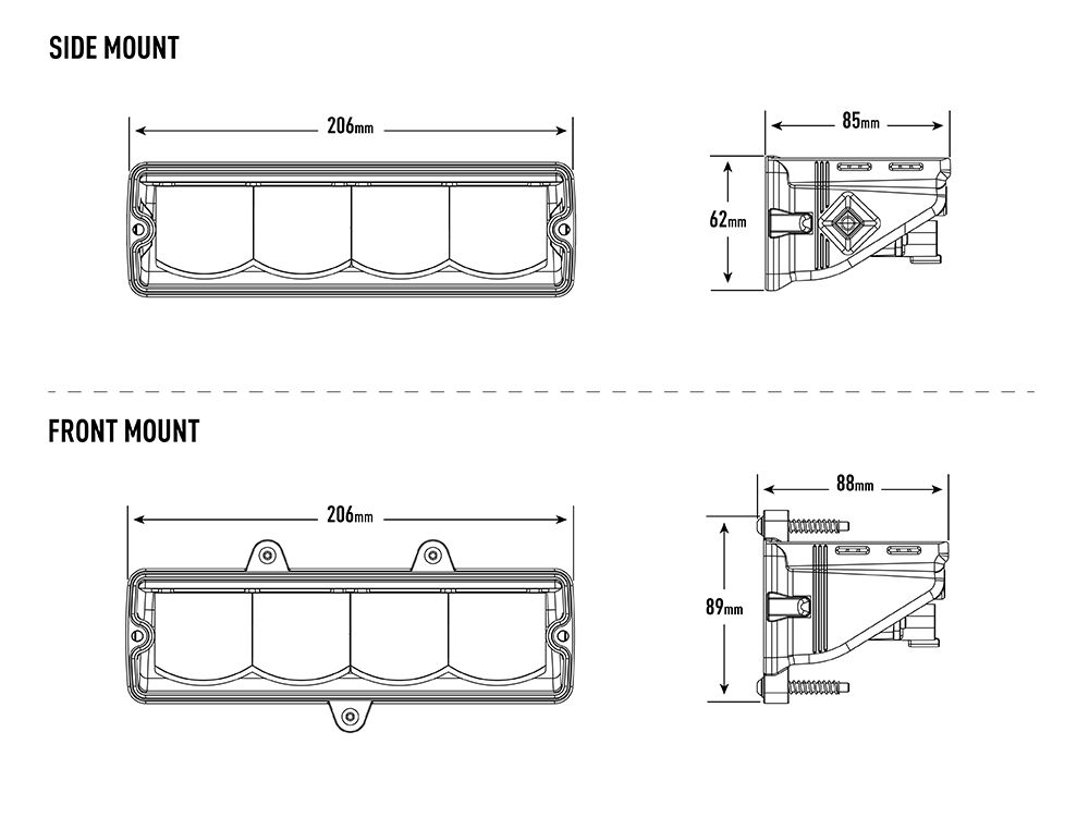 LAZER LAMPS Carbon-4 Conduite Gén.3 - Fixation Latérale — Phare LED Compact sur Xperts4x4 Accessoires 4x4 Off-Road