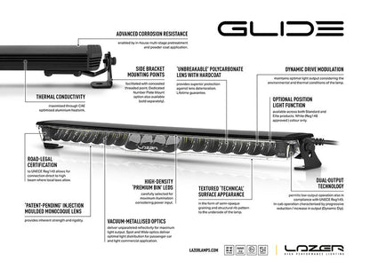 LAZER LAMPS Glide Elite Support Latéral — Barre LED Longue Portée sur Xperts4x4 Accessoires 4x4 Off-Road