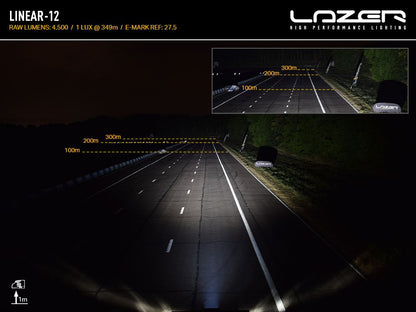 LAZER LAMPS Linear-12 — Barre LED 4500 lm sur Xperts4x4 Accessoires 4x4 Off-Road