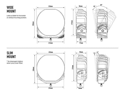 LAZER LAMPS Sentinel 9''- Support Slim — Phare Additionnel LED 9520 lm sur Xperts4x4 Accessoires 4x4 Off-Road
