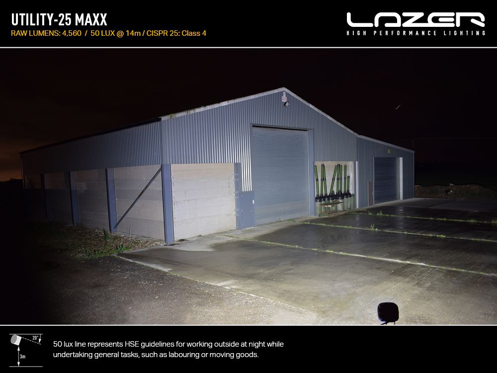 LAZER LAMPS Utility-25 MAXX — Phare de Travail LED 4560 lm sur Xperts4x4 Accessoires 4x4 Off-Road