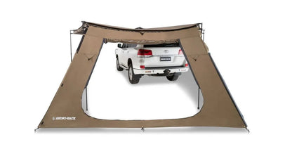 Paroi/mur trapézoïdale avec Porte - Auvent Batwing/Sunseeker RHINORACK sur Xperts4x4 Accessoires 4x4 Off-Road