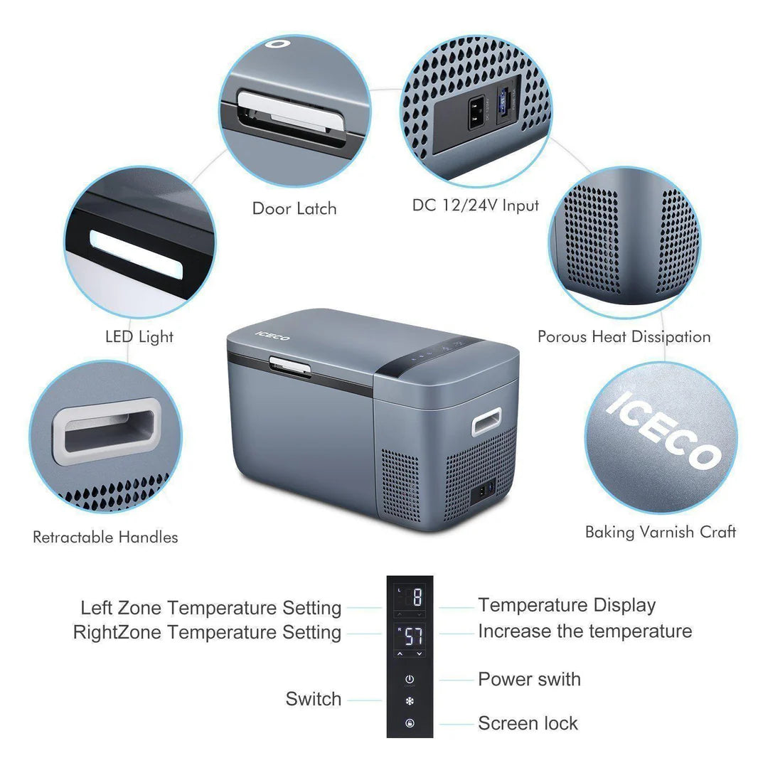 Frigo Congélateur ICECO GO20 Dual-Zone Gris – L'autonomie 4x4 sur Xperts4x4 Accessoires 4x4 Off-Road