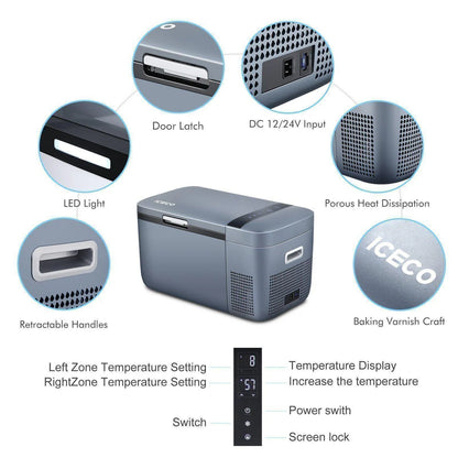 Frigo Congélateur ICECO GO20 Dual-Zone Gris – L'autonomie 4x4 sur Xperts4x4 Accessoires 4x4 Off-Road