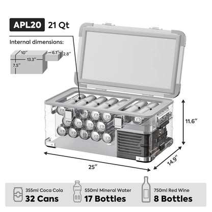 Refrigerateur/Congelateur ICECO 20L  - Argent sur Xperts4x4 Accessoires 4x4 Off-Road