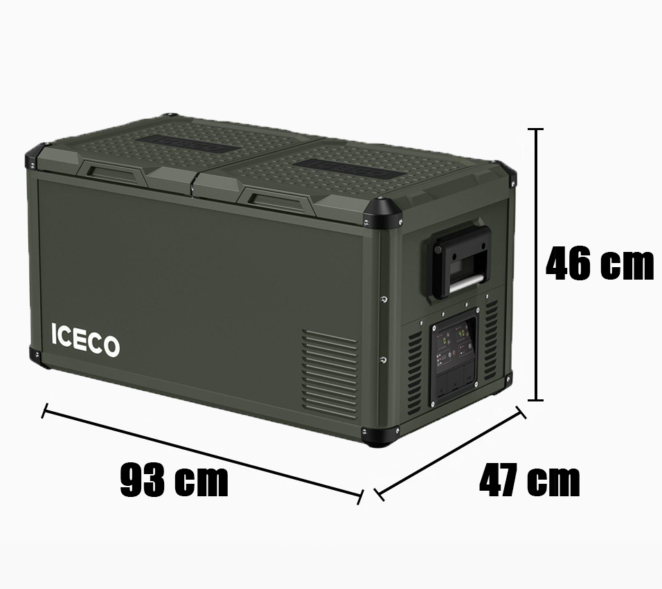 Refrigerateur/Congelateur ICECO 75L Double Compartiments - Vert sur Xperts4x4 Accessoires 4x4 Off-Road