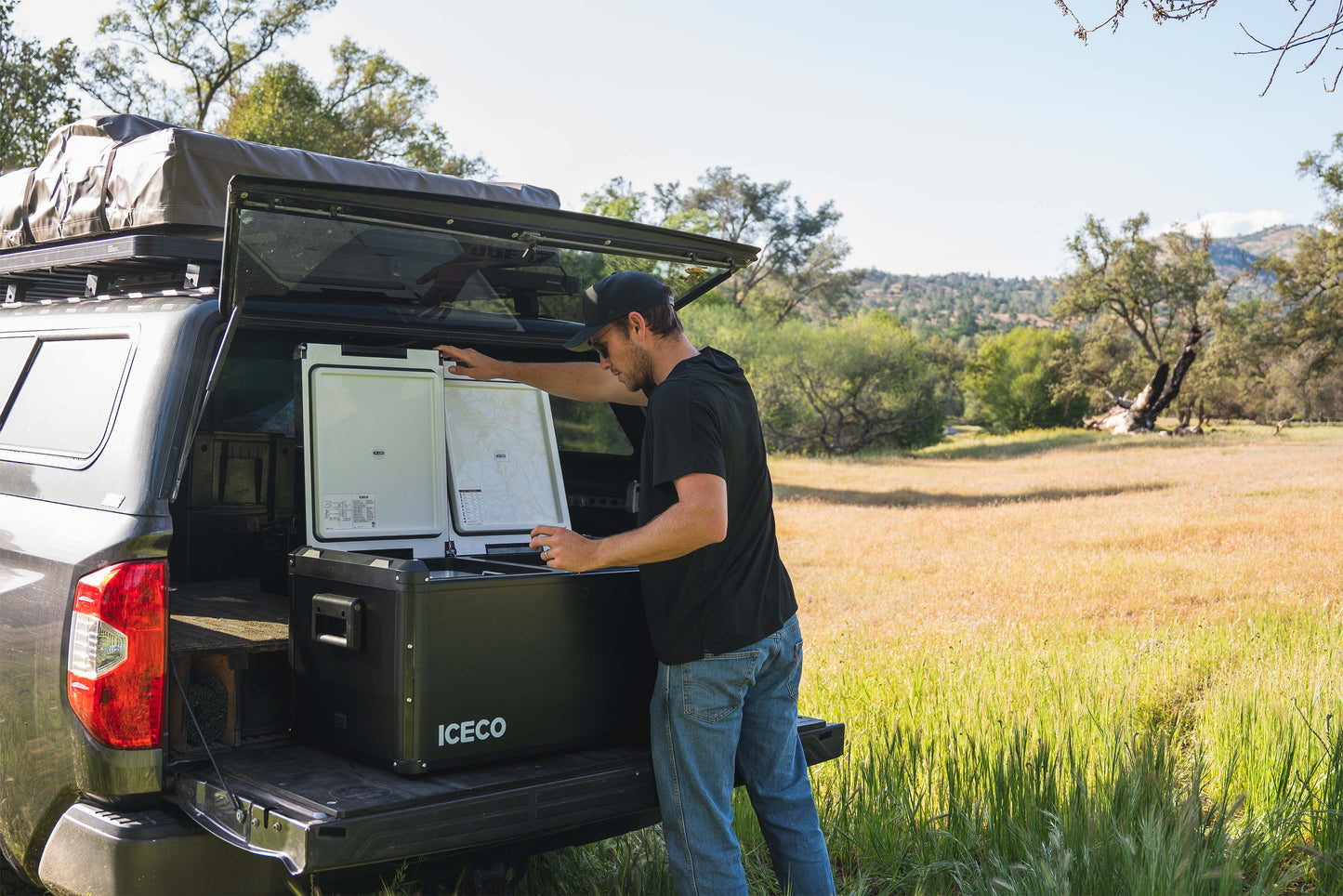 Refrigerateur/Congelateur ICECO 90L Double Compartiments - Noir sur Xperts4x4 Accessoires 4x4 Off-Road