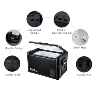 Réfrigérateur Congélateur ICECO VL60PROS 60L - Gris sur Xperts4x4 Accessoires 4x4 Off-Road