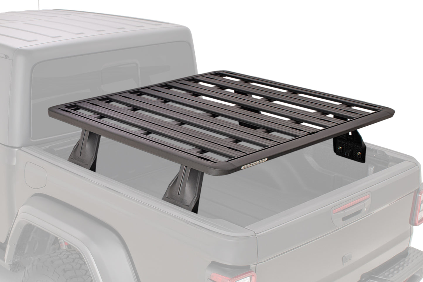 Kit galerie de toit Pioneer 6 pour Toyota Hilux Revo 2015+, fixation robuste, design en aluminium, installation sur benne.