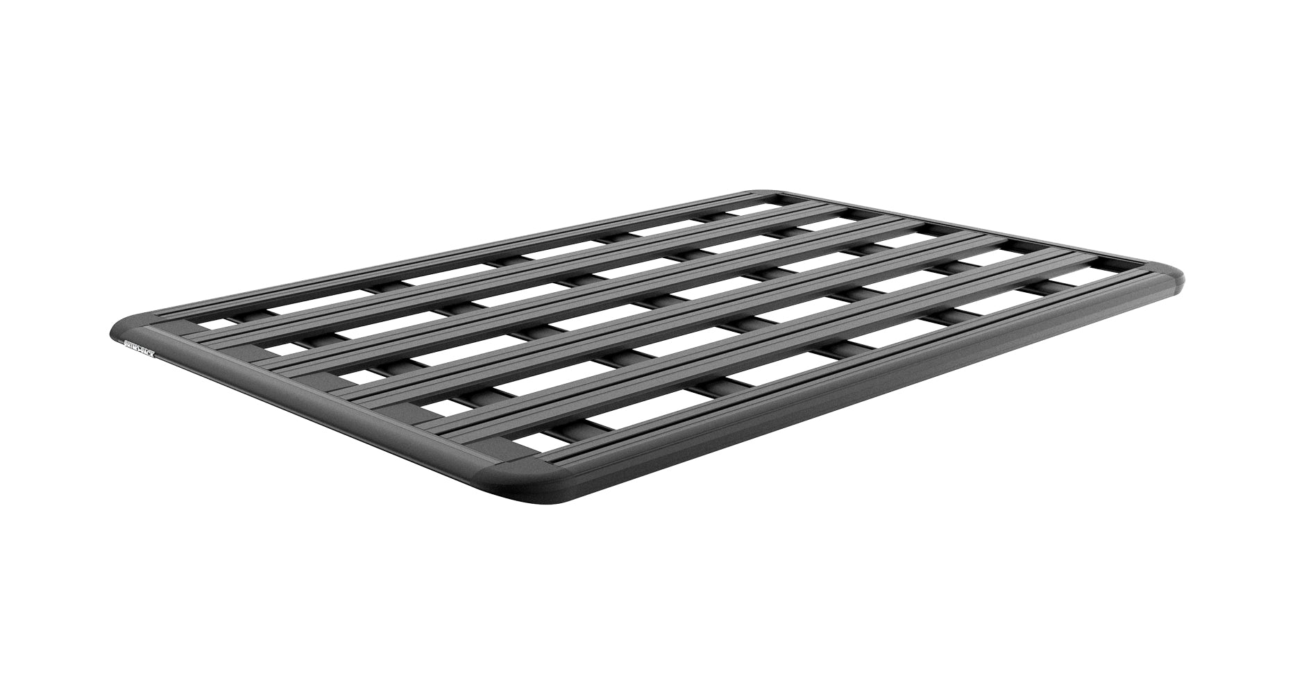 Galerie de toit Rhino-Rack Pioneer 6 1900x1240mm avec pieds RLT600 pour Isuzu MU-X Gen1 LS-U et LS-M, vue de côté.