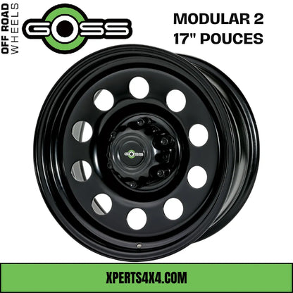 Jante Acier GOSS MODULAR II - 17" pouces - Black sur Xperts4x4 Accessoires 4x4 Off-Road