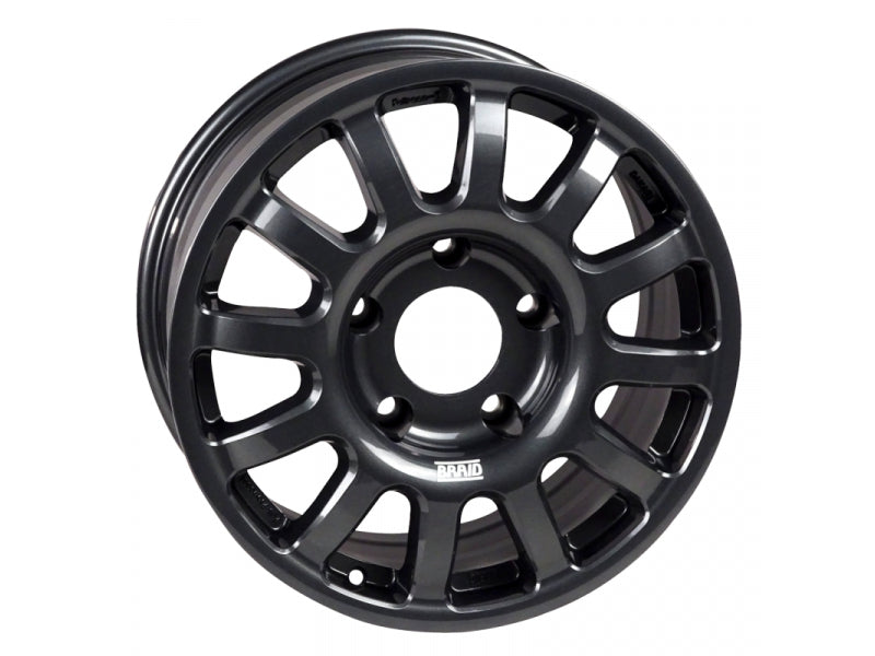 Jante en aluminium BRAID Fullrace Noire 7x16 avec fixation 6x139.7, décalage ET-25, pour véhicule tout-terrain.