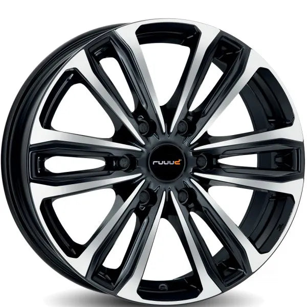 Jante Aluminium RUUUD Namur 6.5x17 6x120 ET50 CTR74.6  - Black Polished sur Xperts4x4 Accessoires 4x4 Off-Road