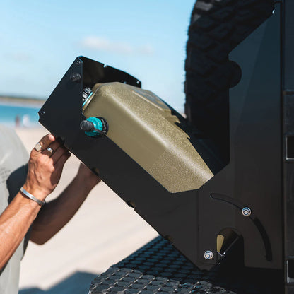 Support Jerry Can 22L Verrouillable Noir - ONTAP sur Xperts4x4 Accessoires 4x4 Off-Road
