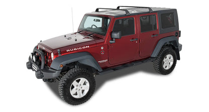 Kit de 2x Barres de toit Vortex SG Black - Rhino Rack - Jeep JK/JL/JT 4 portes sur Xperts4x4 Accessoires 4x4 Off-Road