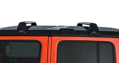 Kit de 2x Barres de toit Vortex SG Black - Rhino Rack - Jeep JK/JL/JT 4 portes sur Xperts4x4 Accessoires 4x4 Off-Road