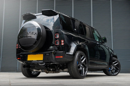 Échappement Quad Gloss Black KAHN pour Defender 110 V8 (2020+) sur Xperts4x4 Accessoires 4x4 Off-Road