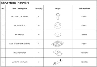 Kit de Montage Hardlid ARB  pour installer Plateforme BASERACK sur Xperts4x4 Accessoires 4x4 Off-Road