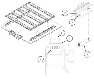 Kit de Montage Hardlid ARB  pour installer Plateforme BASERACK sur Xperts4x4 Accessoires 4x4 Off-Road