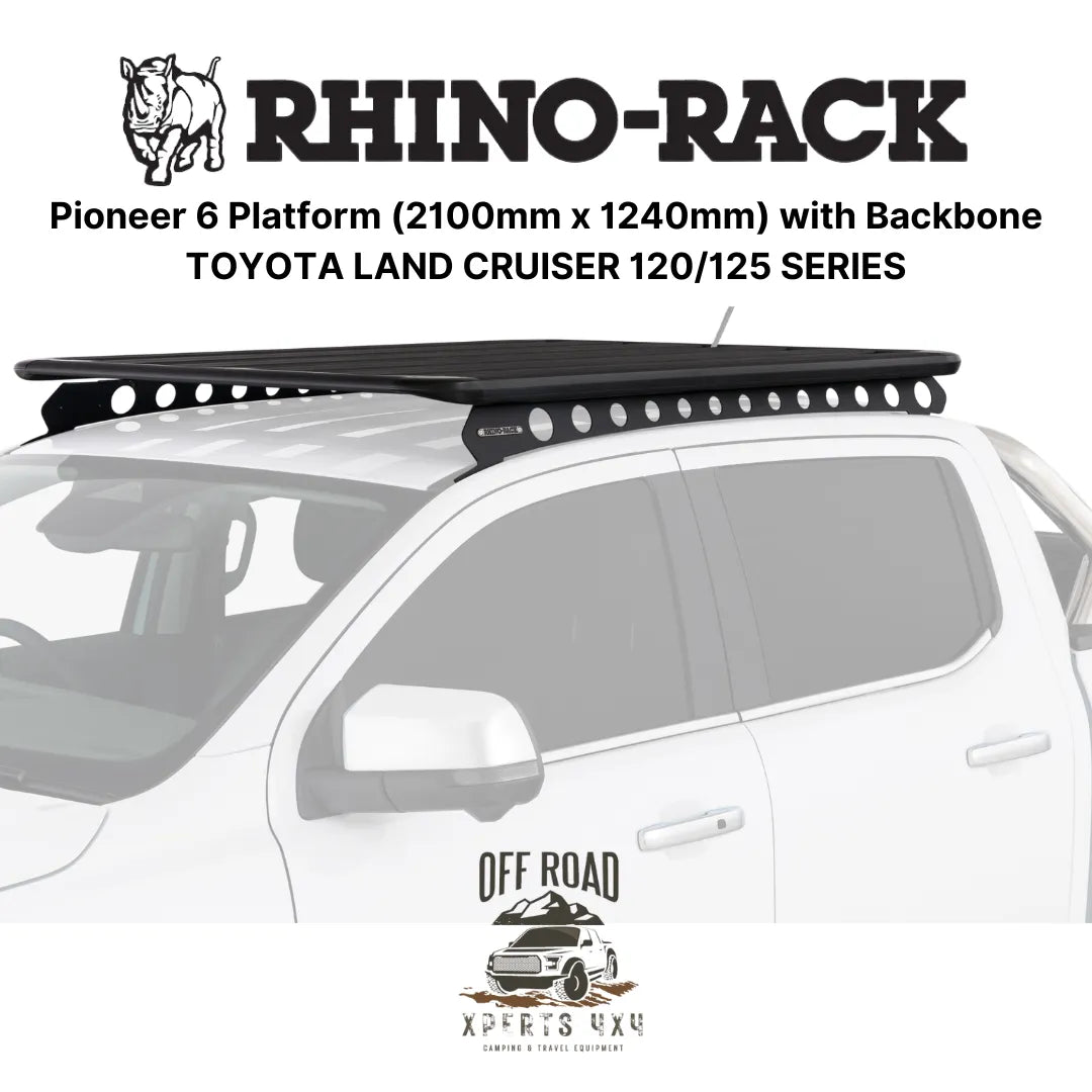 Kit Galerie de Toit 2100x1240mm avec Backbone | Toyota Land Cruiser 120/125 | RHINO-RACK sur Xperts4x4 Accessoires 4x4 Off-Road