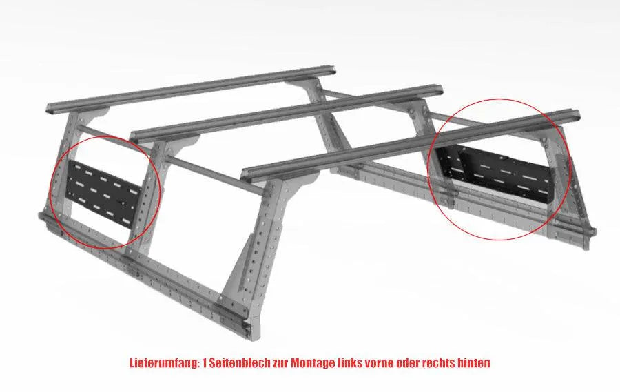 Option Fixations Latérales pour Multi-Rack Extensible Extra Cab sur Xperts4x4 Accessoires 4x4 Off-Road