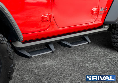 Marche-pieds RIVAL4x4 RockSlider - Jeep Wrangler JLU Off-Road sur Xperts4x4 Accessoires 4x4 Off-Road