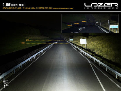 Pack LED Calandre LAZER LAMPS pour Ford Transit Custom 2024+ avec phares LED intégrés, vue de l'avant du véhicule.