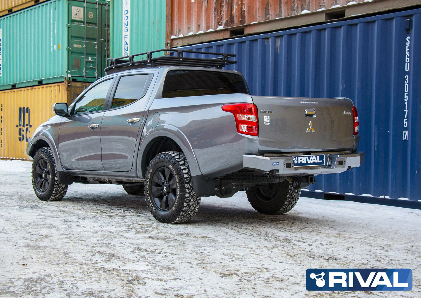 Pare-choc Arrière Aluminium Rival - Mitsubishi L200 (2015-2018) sur Xperts4x4 Accessoires 4x4 Off-Road