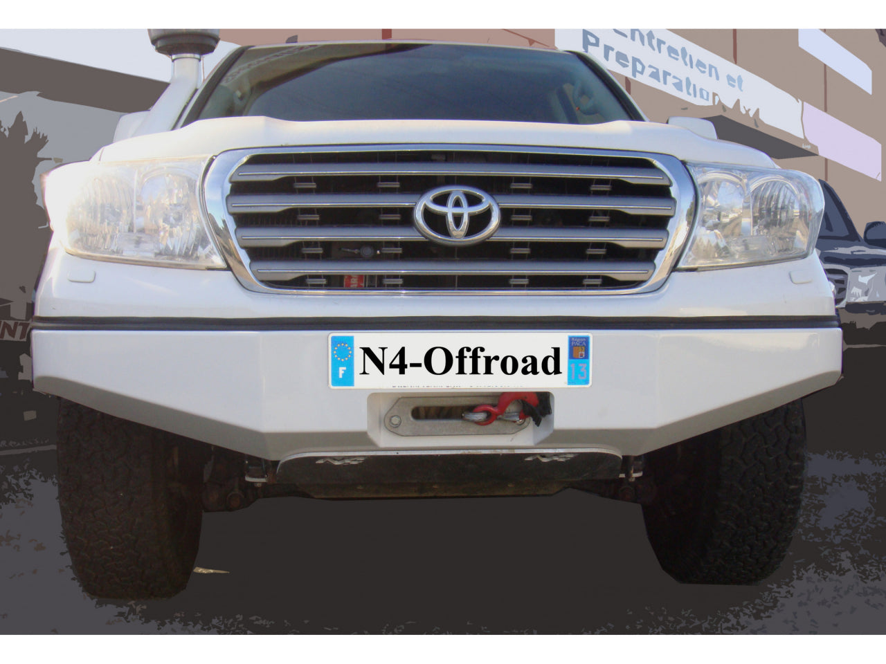 Pare-choc avant en acier N4 OFFROAD pour Toyota Land Cruiser VDJ200, robuste et conçu pour l off-road.