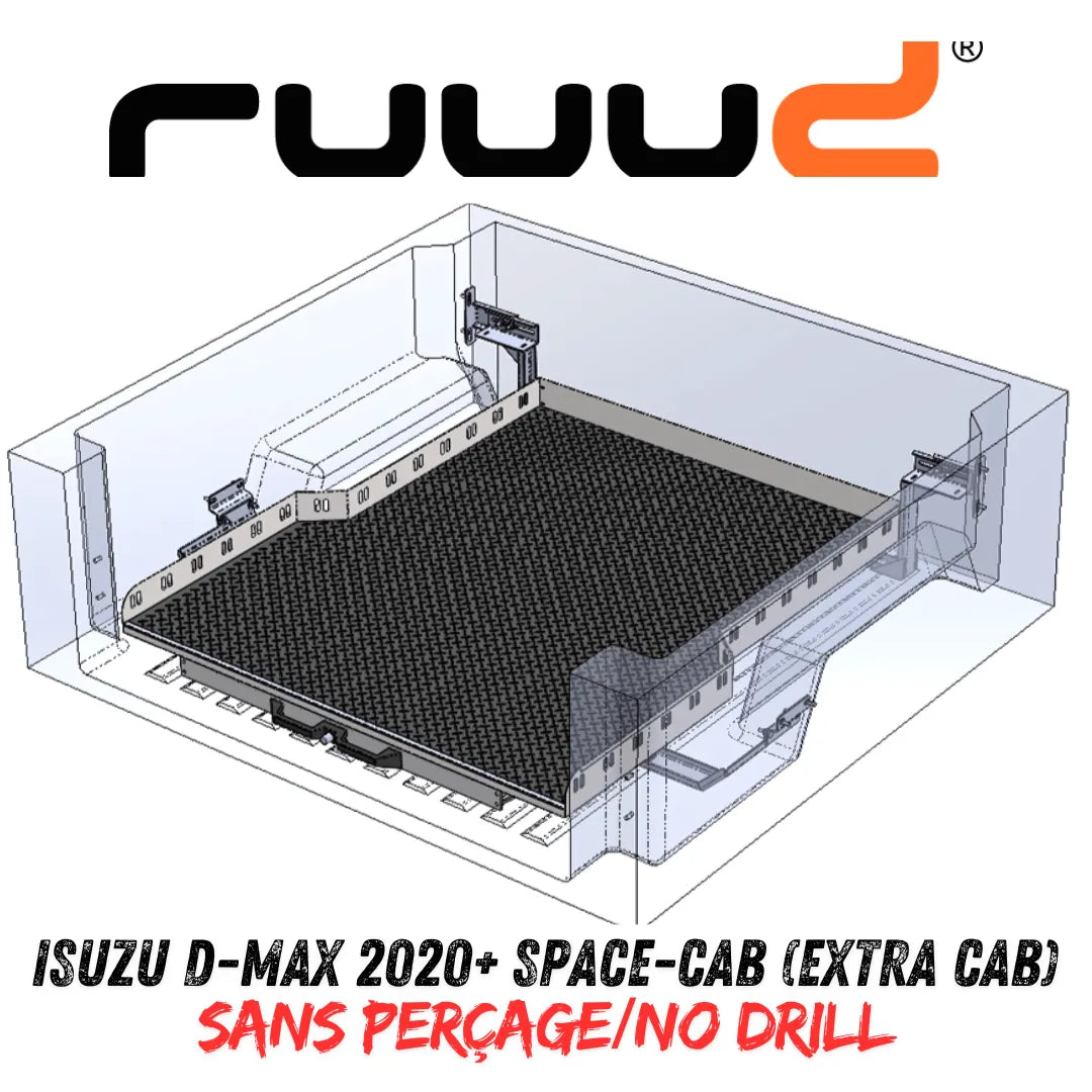 Plateau Coulissant RUUUD Isuzu D-Max 2020+ Space-Cab | Installation Sans Perçage sur Xperts4x4 Accessoires 4x4 Off-Road