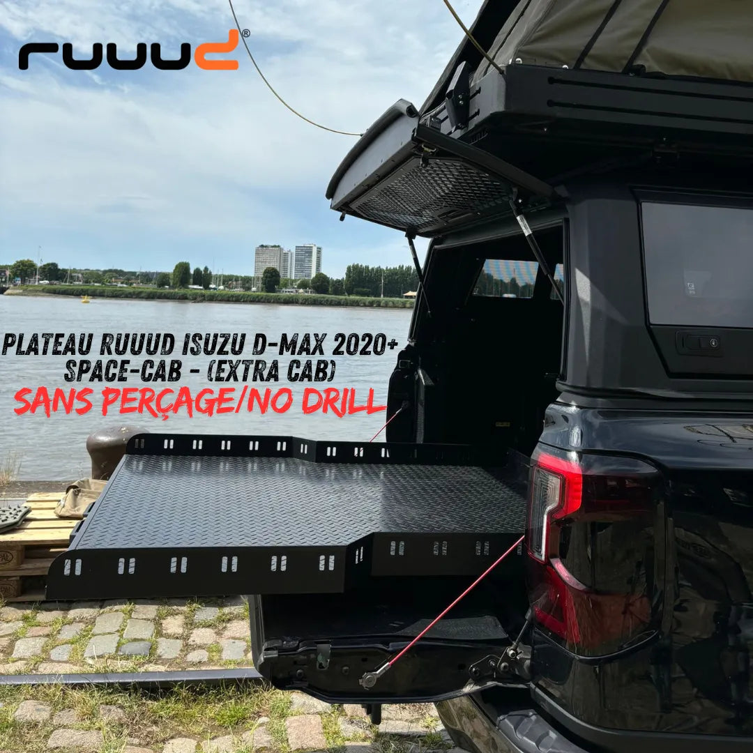 Plateau Coulissant RUUUD Isuzu D-Max 2020+ Space-Cab | Installation Sans Perçage sur Xperts4x4 Accessoires 4x4 Off-Road