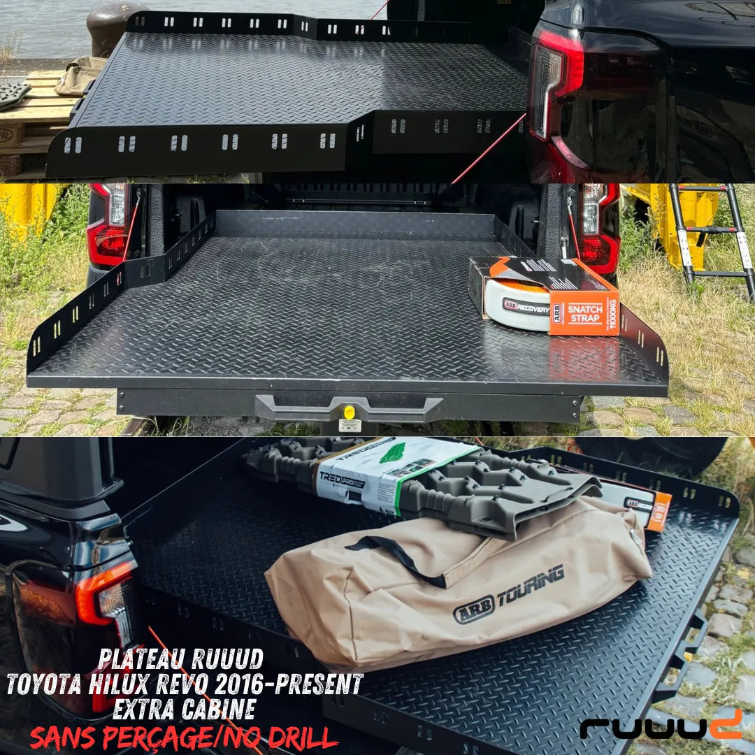 Plateau Coulissant RUUUD Toyota Hilux Revo 2016+ Extra Cab | Installation Sans Perçage sur Xperts4x4 Accessoires 4x4 Off-Road