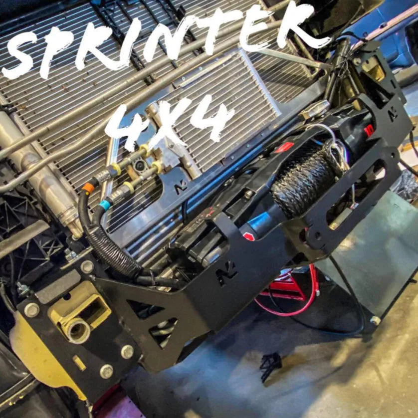 Platine de Treuil Mercedes Sprinter W906/W907 Avant 2022 - sur Pare-choc d’Origine sur Xperts4x4 Accessoires 4x4 Off-Road