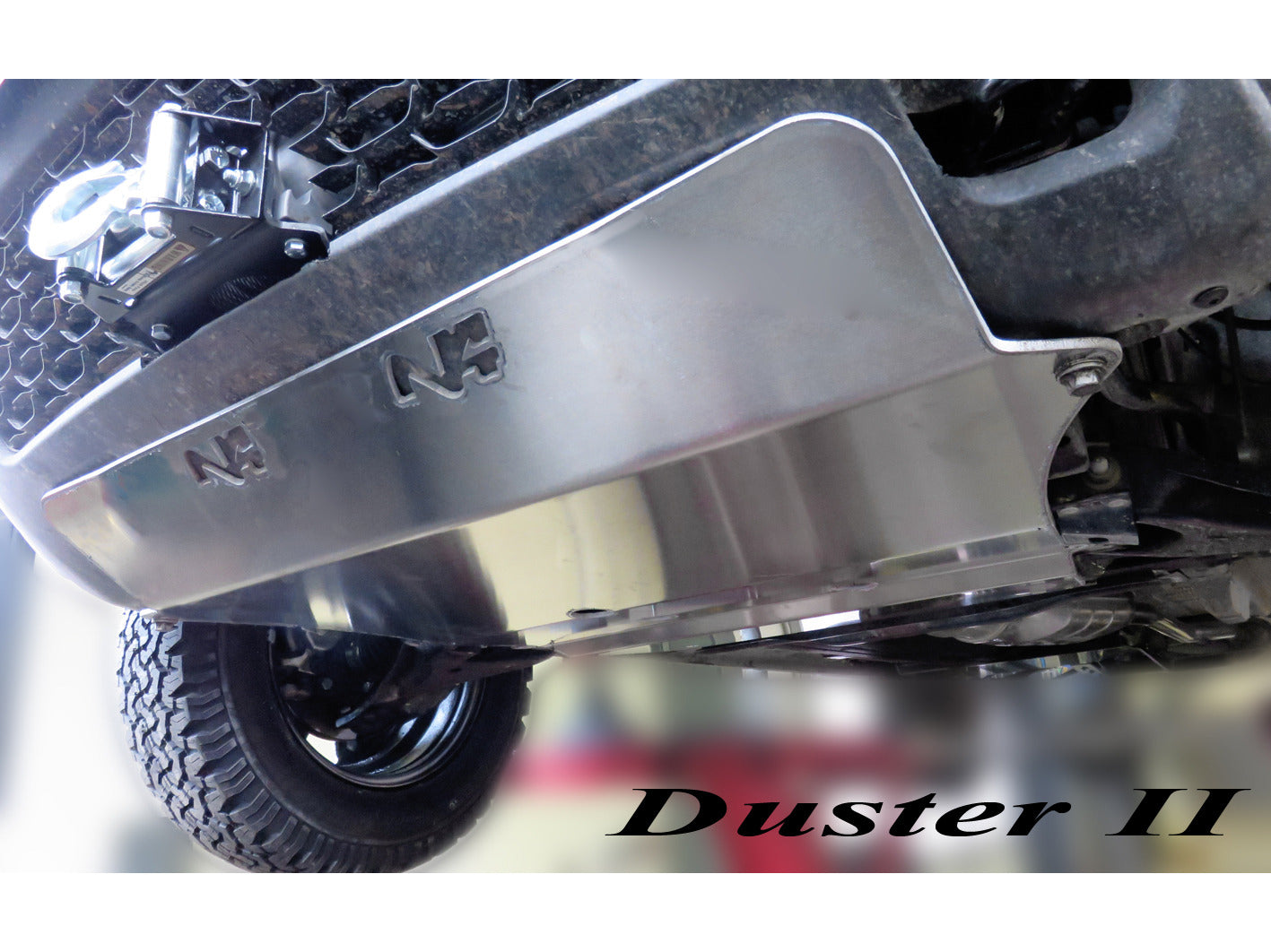Ski protection avant aluminium 6mm Dacia Duster 2009-2023 N4-Offroad sur Xperts4x4 Accessoires 4x4 Off-Road