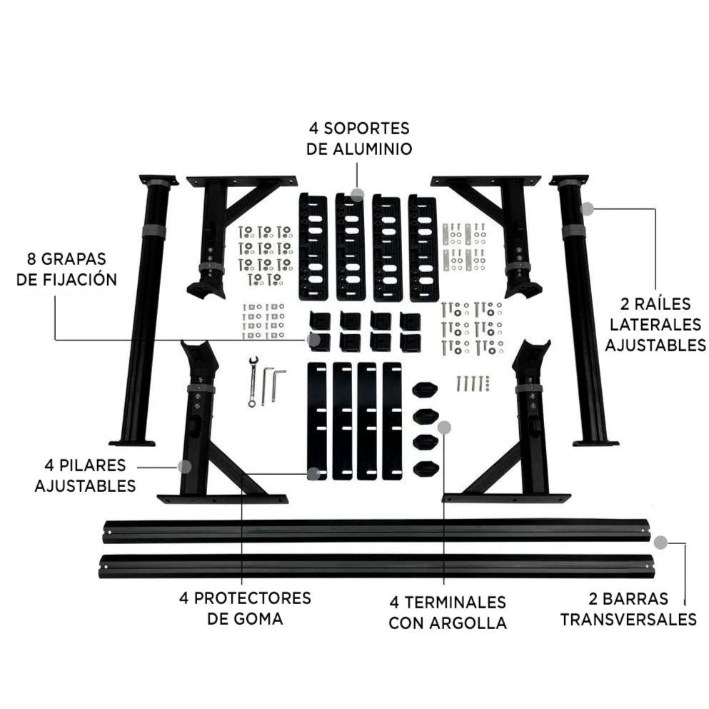 Bed Rack Universel Aluminium Pickup | BULLFACE sur Xperts4x4 Accessoires 4x4 Off-Road