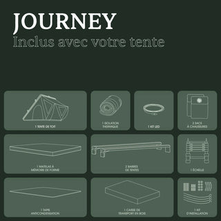 Tente de Toit Rigide JOURNEY - 2 Places Ultra Légère & Compacte sur Xperts4x4 Accessoires 4x4 Off-Road