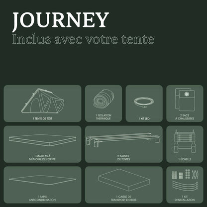 Tente de Toit Rigide JOURNEY - 2 Places Ultra Légère & Compacte sur Xperts4x4 Accessoires 4x4 Off-Road