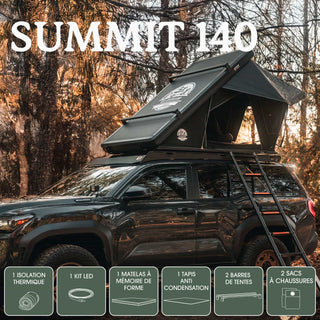 Tente de Toit Summit 140 GO OVERLAND – Coque Aluminium Ultra-Légère sur Xperts4x4 Accessoires 4x4 Off-Road