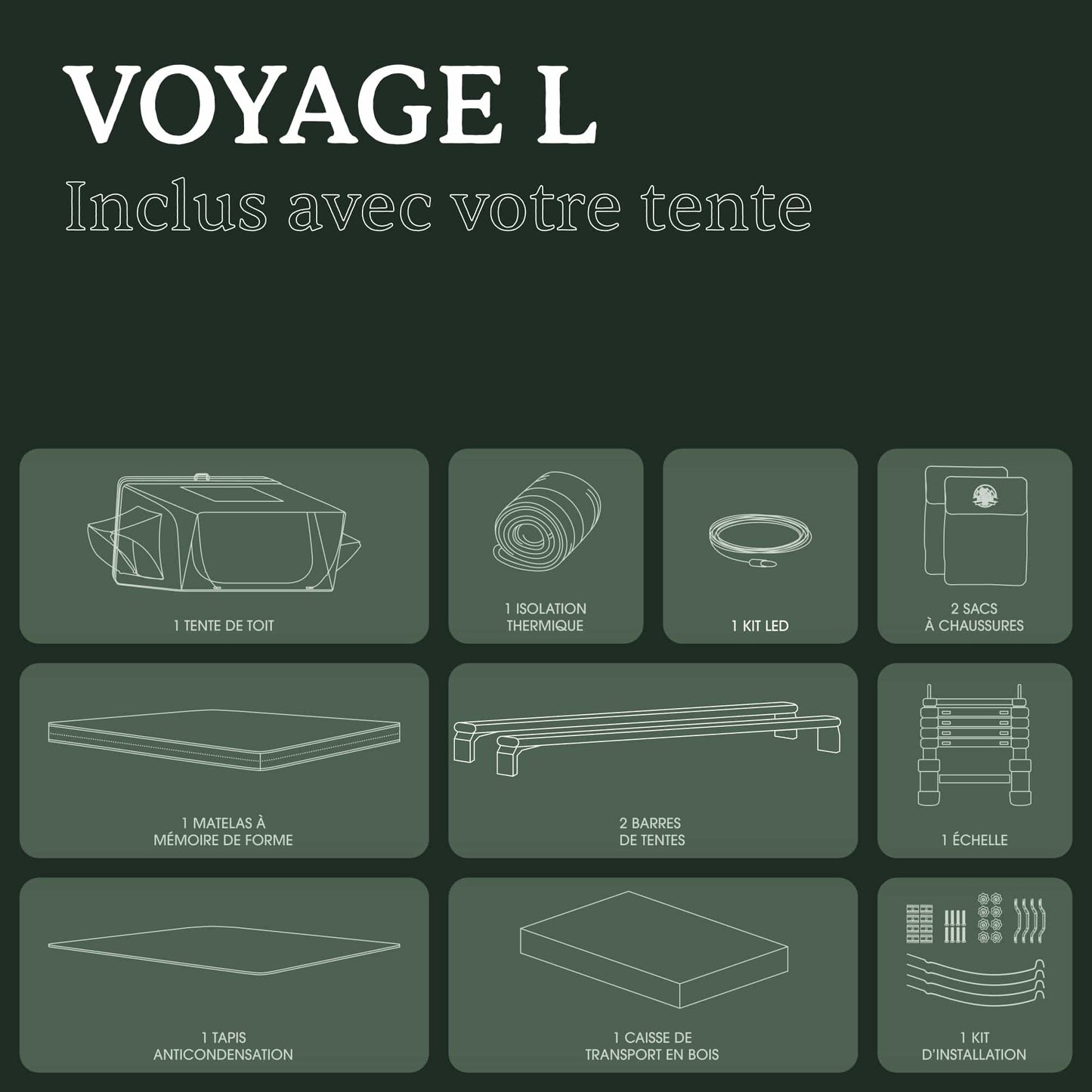 Tente de Toit Voyage L Go Overland Canada – 4 Places sur Xperts4x4 Accessoires 4x4 Off-Road