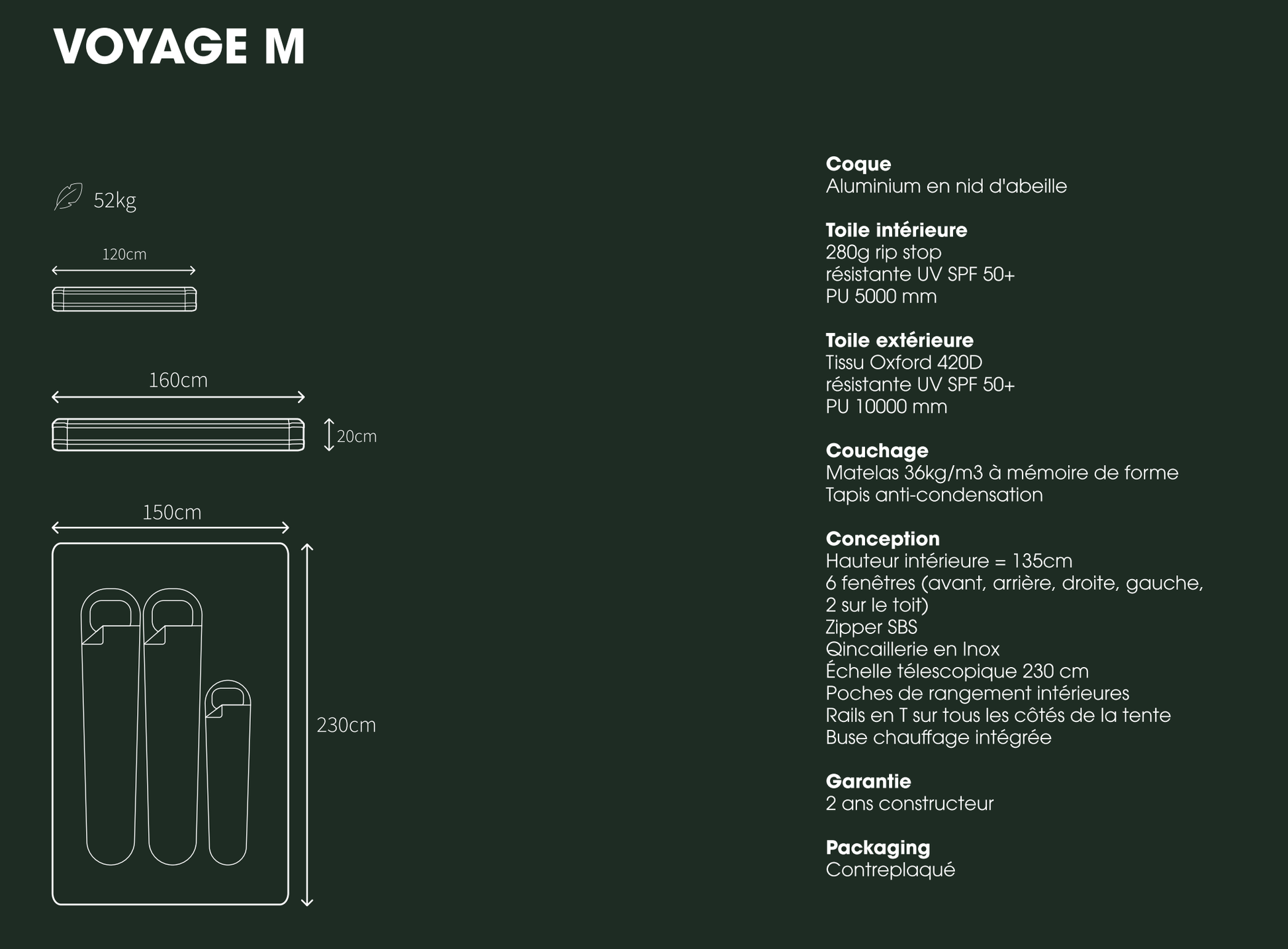 Tente de Toit Voyage M Go Overland Canada – 2/3 Places sur Xperts4x4 Accessoires 4x4 Off-Road